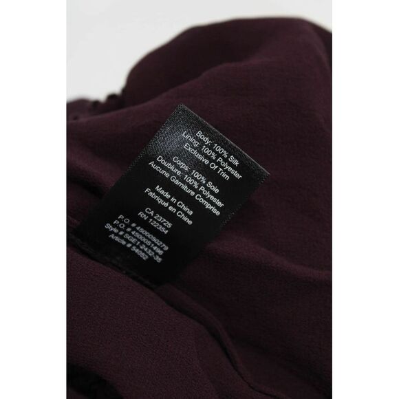 Babaton Joie Women's Silk Blouses Purple Beige Size XXS XS Lot 2 - Picture 5 of 6